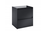 Schrank Bad- Roca Alpine Unterbau- 60 cm, mit 2 Schubladen - schwarz matt