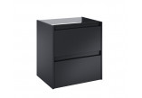 Schrank Bad- Roca Alpine Unterbau- 60 cm, mit 2 Schubladen - schwarz matt