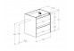 Schrank Bad- Roca ELLA mit 2 Schubladen