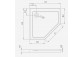 Duschwanne rechteckig Radaway Doros F, 140x80cm, Acryl-, stone white