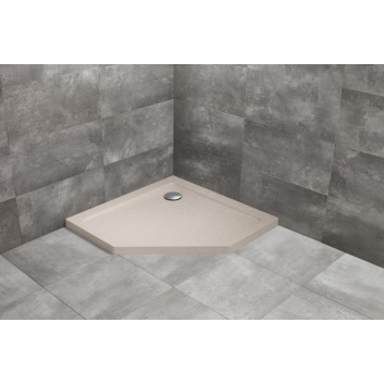Duschwanne rechteckig Radaway Doros F, 140x80cm, Acryl-, stone white
