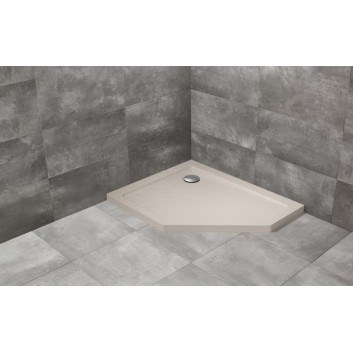 Duschwanne fünfeck lewy Radaway Doros PT E 100x80cm weiß