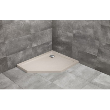 Duschwanne fünfeck lewy Radaway Doros PT E 100x80cm - stone kaszmirowy
