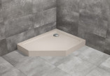 Duschwanne fünfeck lewy mit Verkleidung Radaway Doros PT E Compact 100x80cm - stone kaszmirowy