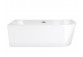 Eck-badewanne freistehend Corsan Intero 150 x 74,5 cm weiß, montaż prawostronny, korek klik-klak Chrom
