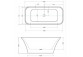 Badewanne freistehend Besco Keya B&W, 165x70cm, oval, schwarz/weiß
