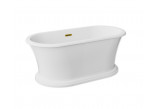Badewanne freistehend Besco Keya B&W, 165x70cm, oval, schwarz/weiß