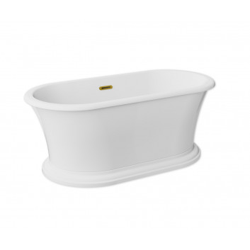 Badewanne freistehend Besco Keya B&W, 165x70cm, oval, schwarz/weiß