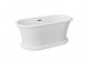 Badewanne freistehend Besco Keya B&W, 165x70cm, oval, schwarz/weiß