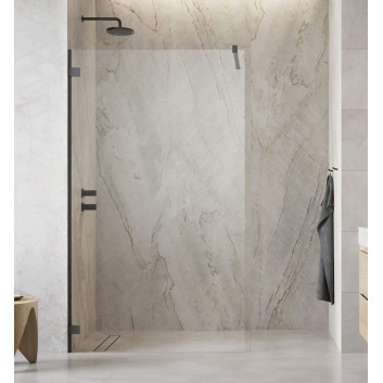 Tür Schiebe- walk-in Radaway Furo, rechts, mit Wand, 160x200cm, Glas transparent, profil Chrom