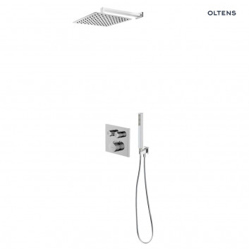 Set Oltens Onega (S) Unterputzarmatur mit Kopfbrause 25 cm Vindel (S)i kompletem Dusch- Sog Chrom 36621100