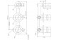 Wannenarmatur mit 3 anschlüssen Kohlman Axel, stehend, Auslauf 190mm, 2 wyjścia wody, Dusch-Set, golden Glanz