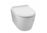 Becken abgehängt WC Balneo Luxa Tornado 36,5x48,5 cm, weiß bez kołnierza mit WC-Sitz mit Softclosing z duroplastu