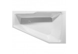 Badewanne zur Wandmontage Riho Desire Back2Wall freistehend, Acryl- 180 x 84 cm, mit Siphon - weiß