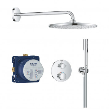 Dusch-set Grohe Rainshower Cosmopolitan 210, Unterputz, Armatur thermostatisch, Chrom