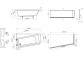 Ravak 10° asymmetrische Badewanne 160x95 cm links weiß 