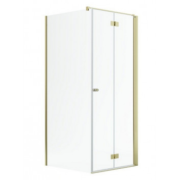 Tür Dusch- Radaway Nes Gold KDJ B 100, Falt-, links, 1000x2000mm - Glas transparent, profil golden Glanz