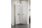 Duschkabine Radaway Nes Gold KDD B100, Teil rechts, Tür Falt-, 800x2000mm, profil golden glänzend