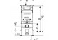 Gestell montażowy Geberit Duofix Omega für hängendes Becken, 50x112 cm, H112