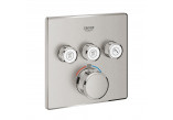 Unterputzarmatur Grohe Grohtherm SmartControl thermostatisch 3-Empfänger wody Farbe rostfreier Stahl