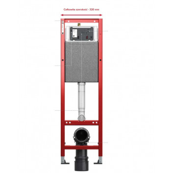 Unterputz-gestell WC TECEprofil, Höhe montażowa 1120mm, ze spłuczką Octa II
