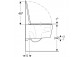 Wand-wc WC Geberit ONE, TurboFlush, mit Sitz WC-, panel dekoracyjny: Chrom glänzend