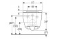 Wand-wc WC Geberit ONE, TurboFlush, mit Sitz WC-, panel dekoracyjny: Chrom glänzend