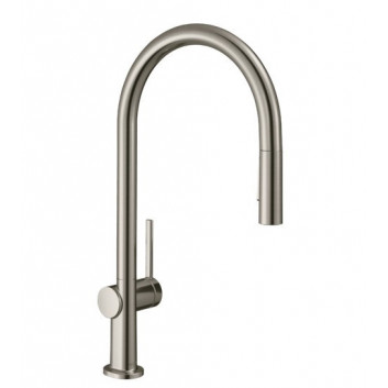 Einhebel- Küchenarmatur 160, metalowa herausziehbarer Auslauf, 2jet, sBox, Hansgrohe Zesis M33 - Schwarz Matt