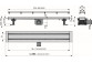 System Ablauf- zum Einbau w ścianie Alcaplast Eden 1050 rostfreier Stahl