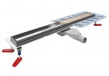 Ablaufrinne, pełny Set, Wiper New Premium, 500mm, wzór Ponente, Finish szlif