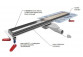 Ablaufrinne, pełny Set, Wiper New Premium, 500mm, wzór Ponente, Finish szlif