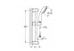 Dusch-set Grohe Tempesta 100, Handbrause 2-Funktions- mit Schlauch 175cm i drążkiem 60cm, Chrom