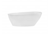 Badewanne freistehend Besco Goya 160 x 70 cm, klik-klak weiß czyszczony od góry - weiß Glanz