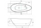 Badewanne freistehend Besco Gloria 160x68cm Retro weiß
