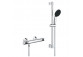 Brausearmatur mit Thermostat Grohe Grohtherm 800, Aufputz, mit Set, Chrom