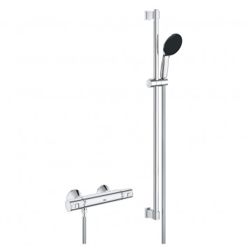 Brausearmatur mit Thermostat Grohe Precision Flow, Aufputz, mit Set - Chrom
