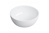 Aufsatzwaschtisch OMNIRES SHELL M+, rund 35 cm - weiß Glanz