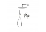 Dusch-set Vema Tiber Steel, Unterputz, 2 wyjścia wody, Kopfbrause 30cm, rostfreier Stahl inox