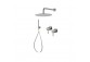 Dusch-set Vema Tiber Steel, Unterputz, 2 wyjścia wody, Kopfbrause 30cm, rostfreier Stahl inox