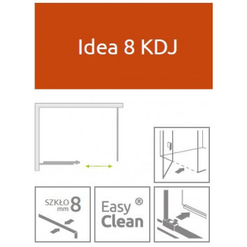 Tür Kabine prysznicowej Radaway Idea 8 KDJ 110, links, 1000x2000mmm, Glas transparent, Chrom