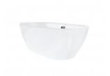 Badewanne freistehend Corsan Olvena 170 cm z wykończeniem schwarz - weiß