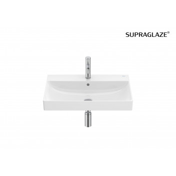 Kleiner waschtisch zur Wandmontage Roca Ona 65x46 cm FINECERAMIC® - weiß