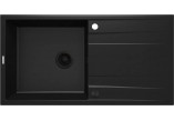 Zlewozmywak aus Stahl Deante Legato 76x43,5 cm, 1-komorowy z ociekaczem - satyna