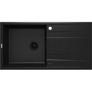 Zlewozmywak aus Stahl Deante Legato 76x43,5 cm, 1-komorowy z ociekaczem - satyna