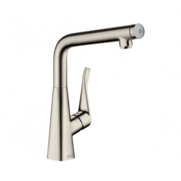 Küchenarmatur Hansgrohe Talis M54, Einhebel- 210, herausziehbarer Auslauf, 2jet - Edelstahl finish