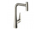 Küchenarmatur Hansgrohe Metris Select M71, Einhebel- 240, herausziehbarer Auslauf, 2jet, sBox - Edelstahl finish
