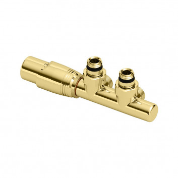 Set zintegrowany thermostatisch Excellent Volaro 2.0 grzejnikowy lewy - golden Glanz