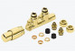 Set zintegrowany thermostatisch Excellent Volaro 2.0 grzejnikowy lewy - golden Glanz