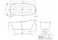 Badewanne freistehend Villeroy&Boch Theano, 175x75cm, Quaryl - weiss alpin