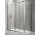 Tür Schiebe- Novellini Lunes 2A 116-122 cm, silbernes Profil, transparentes Glas